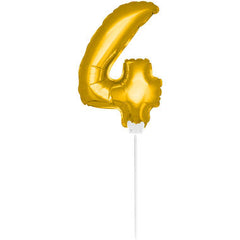 Figure Balloon XS Gold Number 4 - 36 cm