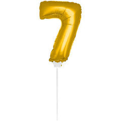 Figure Balloon XS Gold Number 7 - 36 cm
