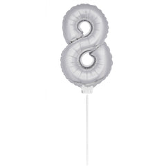Figure Balloon XS Silver Number 8 - 36cm