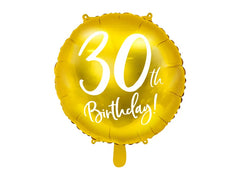 Foil Balloon 30th Birthday gold