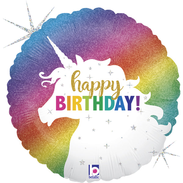 Balloon happy birthday Unicorn 18"