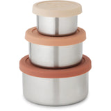 (KS2302) 3 PACK FOOD BOXES LID ROUND - COPPER MIX