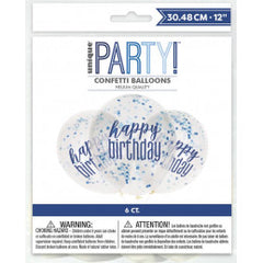 (56451) Party confetti Balloons Happy Birthday - BLUE- party decor
