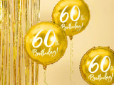 Foil Balloon 60th Birthday gold