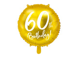 Foil Balloon 60th Birthday gold