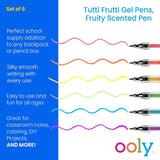 OOLY, Tutti Frutti Gel Pens, Fruity Scented Pen - Set of 6,