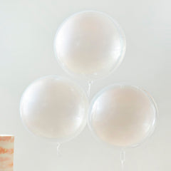Peach Sprayed Orb Party Balloons