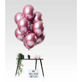 Balloons Mirror Effect Pink 33cm - 12 pieces