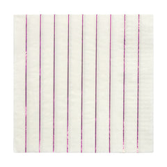 (182053) Metallic pink stripe large napkins