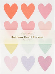 Pastel Heart Glitter Stickers (x 10 sheets)