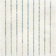 (181801) Silver sparkle stripe large napkins