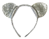 (41469) Metal headband with glitter ears