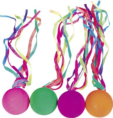 SOLID RUBBER BALLS - RIBBONS