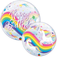 Bubble 22″ Birthday Rainbow Unicorns
