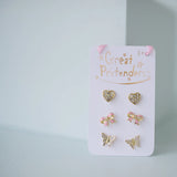 Boutique Dazzle Studded Earrings (3 Sets)