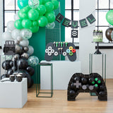 Black, Green and Grey Controller Confetti Balloon Bundle