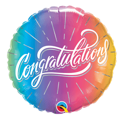 Congratulations Vibrant Ombre Foil Balloon