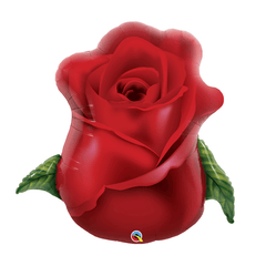 Foil Balloon 33″ Red Rose Bud