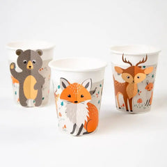 6 Forest Animal Cups