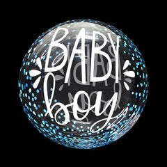Baby Boy Confetti Bubble Balloons