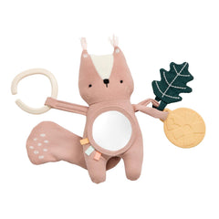 Activity toy, Zappy the squirrel, misty rose