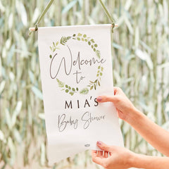 Customisable Baby Shower Welcome Sign