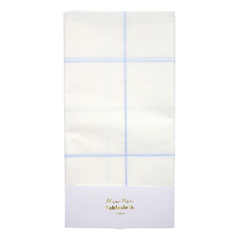 (171667) Blue Grid Paper Tablecloth