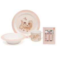 Melamine bowl animal craddle pink