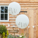 Huge Mr and Mrs Balloons - Rustic Country