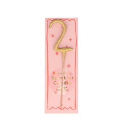 Gold Sparkler Numbers 0 to 9 Mini Candles