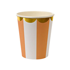 (45-1321) ORANGE STRIPE CUPS
