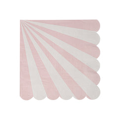 (45-2118) Dusty Pink Striped Large Napkin