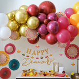 Multicoloured Diwali Paper Fan Decorations