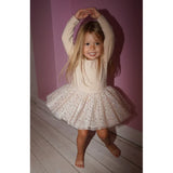 (KS3627) - Fairy ballerina dress stars multicolor -  beige