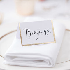 Gold Foiled Wedding Place Cards
