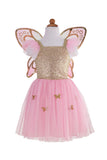 GOLD BUTTERFLY DRESS WITH FAIRY WINGS