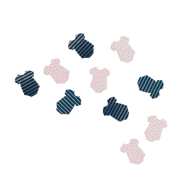 (GR-119) Pink & Navy Baby Grow Gender Reveal Party Table Confetti
