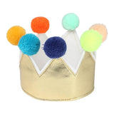 Gold pompom crown