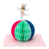 Circus Cat Stand-Up Greeting Card