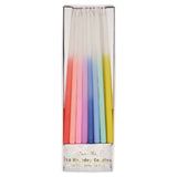 Rainbow dipped tapered candles