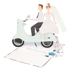 Scooter Couple Stand-Up Greeting Card
