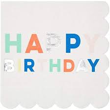 (187945) Happy Birthday Palette Large Napkins