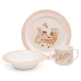 Melamine bowl animal craddle pink