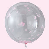 LARGE PINK CONFETTI ORB BALLOONS