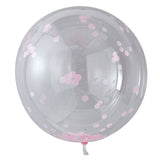 LARGE PINK CONFETTI ORB BALLOONS