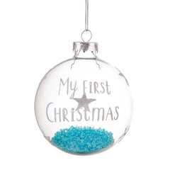 Baby Boy First Christmas Bauble - SASS & BELLE