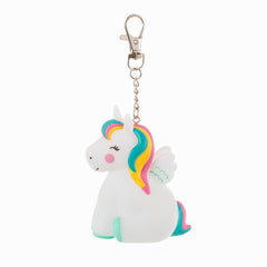Rainbow unicorn keyring