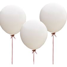 Large White Feature Balloons