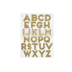 Gold Alphabet Glitter Sticker Sheets
