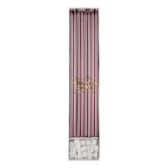 (170470) Metallic pink Long Candles